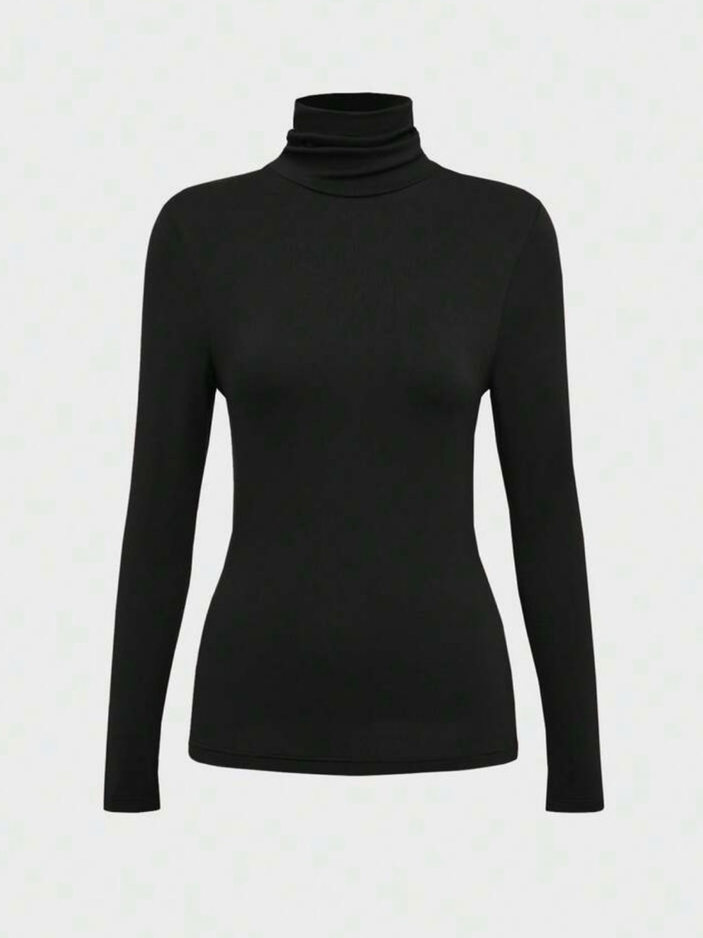 SHEIN Black Women's Slim Fit Turtleneck Sweater